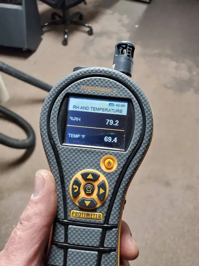 Moisture meter humidity assessment for Fire & Smoke Damage Restoration in Sparks